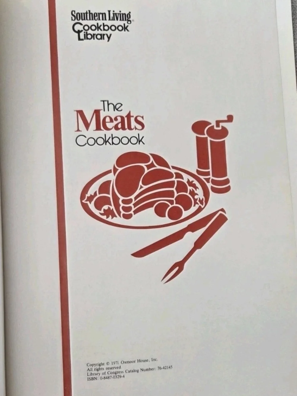 Vintage 1971 Southern Living Cookbook Library The Meats Cookbook Oxmoor House HC